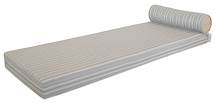 Mxhome Sun Solerger en elantero rayado y espalda blanca - colchón doble o simple - al aire libre