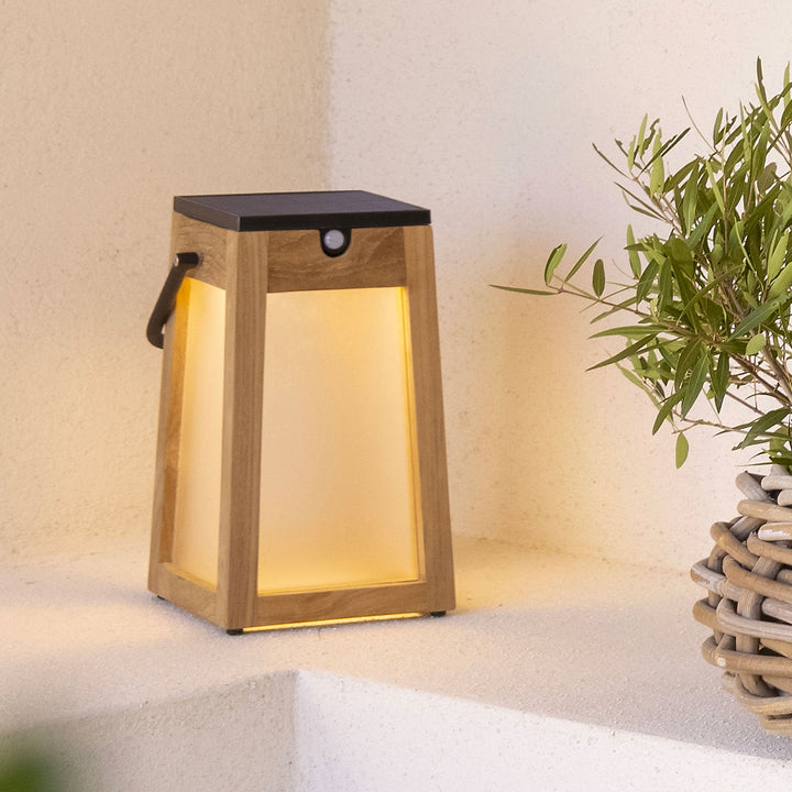 Les Jardins Teck Solar Gartenlaterne