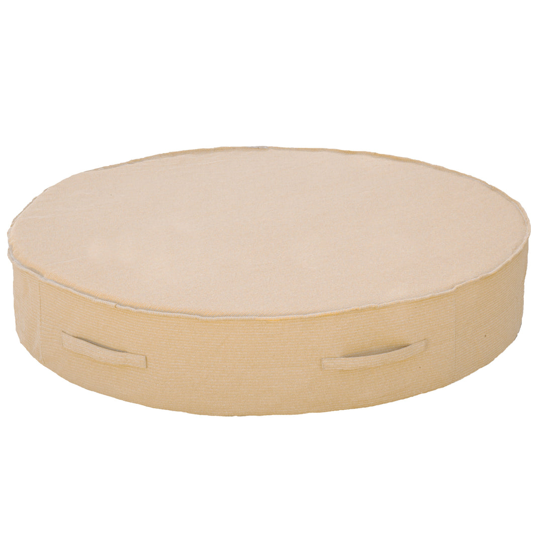 MXHOME Rundes Bett aus Schaumstoff „Bast-Effekt“ - Outdoor