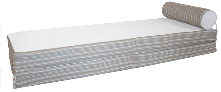 Mxhome Sun Solerger en elantero rayado y espalda blanca - colchón doble o simple - al aire libre