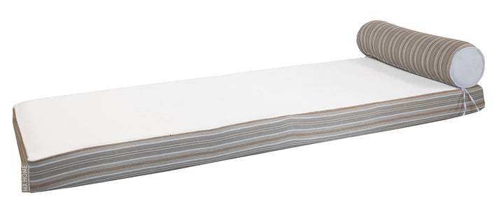 Mxhome Sun Solerger en elantero rayado y espalda blanca - colchón doble o simple - al aire libre