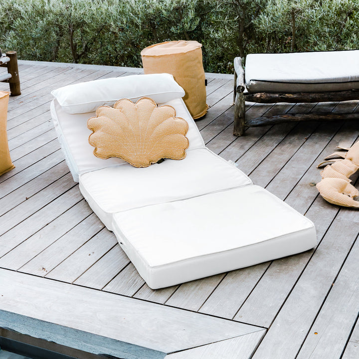 Almohada de concha mxhome - rafia o blanco o azul - al aire libre