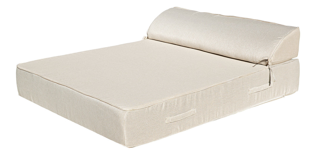 MXHOME Sonnenliege Beige und Weiß - Outdoor