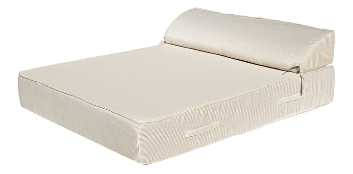 MXHOME Sonnenliege Beige und Weiß - Outdoor