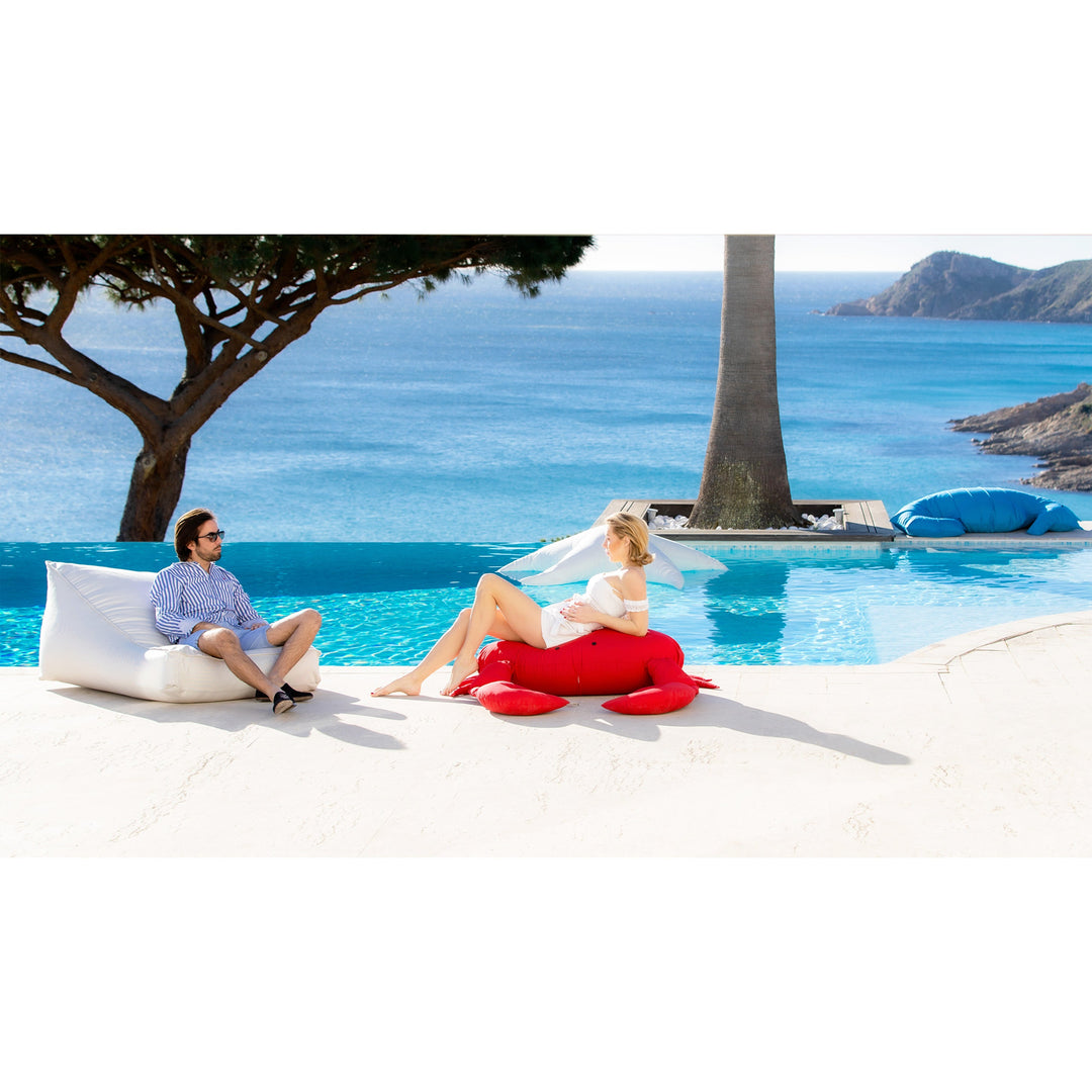 MXHOME Schwimmender XL-Sitzsack - Krabbe Raphia oder Rot - Outdoor