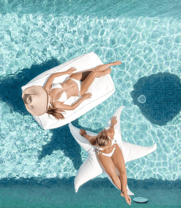 MxHome - white floating sun lounger - outdoor