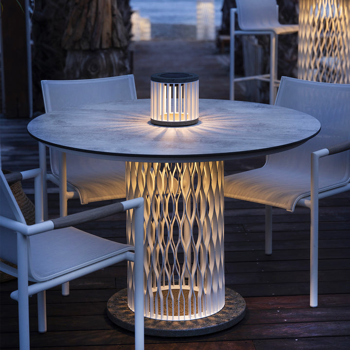 Les Jardins Mesa de jardín iluminada de halo Ø110 cm